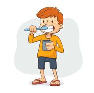 Boy Brushing His Teeth N5