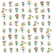 hand drawing happy kids N14