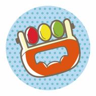 Baby rattle theme elements N43