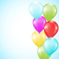 background with bright balloons