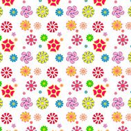 easy and fun pattern of flowers seamless