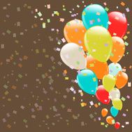 flying colorful balloons