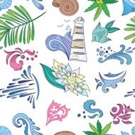 Travel Sea Colorful Pattern