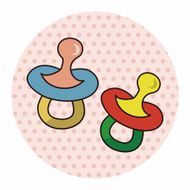 Baby pacifiers theme elements N30