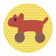 toy dog flat icon elements eps10 N3