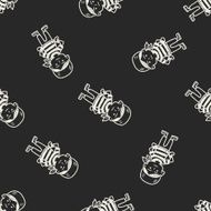 pirate Sailor doodle seamless pattern background N2