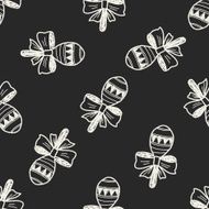 doodle rattle seamless pattern background