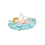 sleeping angel on the cloud