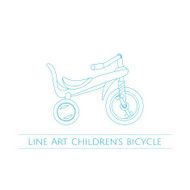 Line Art Childrens Bicycle Two