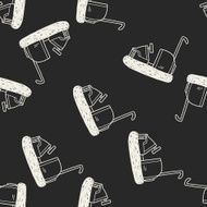 bumper car doodle seamless pattern background N2