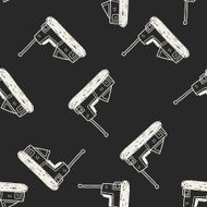 bumper car doodle seamless pattern background N4