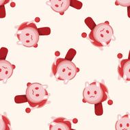 Baby rattle seamless pattern N2