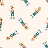 boy character seamless pattern