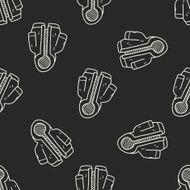 coat doodle seamless pattern background
