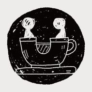 coffee cup play park doodle N6