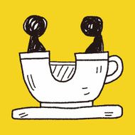 coffee cup play park doodle N7
