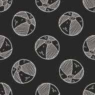 Doodle Beach Ball seamless pattern background N3