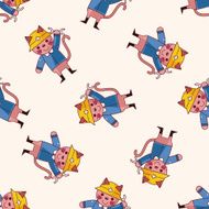 animal worker cartoon sticker icon