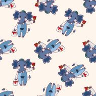 animal worker cartoon sticker icon N4