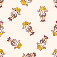 animal worker cartoon sticker icon N6