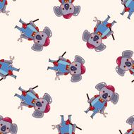 animal worker cartoon sticker icon N8