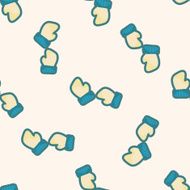 Baby gloves cartoon seamless pattern background
