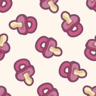 Baby pacifiers cartoon seamless pattern background