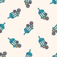 baby hanging cartoon seamless pattern background