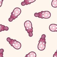 Baby rattle cartoon seamless pattern background
