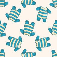 Baby clothes cartoon seamless pattern background