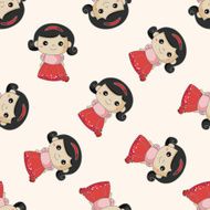 fairytale princess cartoon seamless pattern background