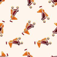 Baby carriages cartoon seamless pattern background N2