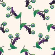 Baby carriages cartoon seamless pattern background N4