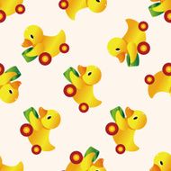 baby toy duck cartoon seamless pattern background N2