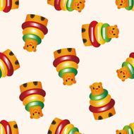 baby toy brick tower cartoon seamless pattern background