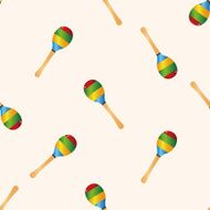 baby toy rattle cartoon seamless pattern background N4
