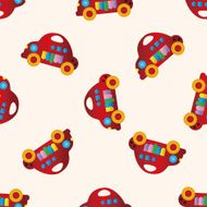 baby toy car cartoon seamless pattern background N3