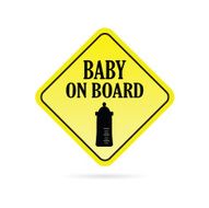 baby on board traffic vector