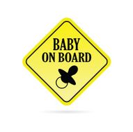 baby on board rhombus vector