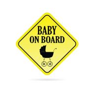 baby on board carriage vector