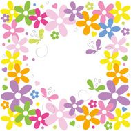 hearts flowers and butterflies greeting card