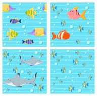 Vector collection of seamless backgrounds