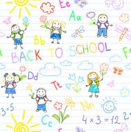 Seamless background Back to school N2