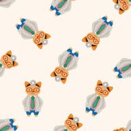 animal cat doctor cartoon seamless pattern background