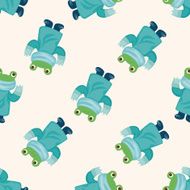 animal frog doctor cartoon seamless pattern background