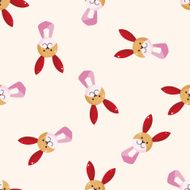 Baby rattle cartoon seamless pattern background N5