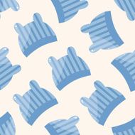 baby hat cartoon seamless pattern background N2