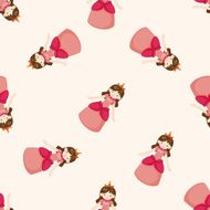 Royal theme princess cartoon seamless pattern background N2