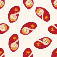 Royal theme prince baby cartoon seamless pattern background