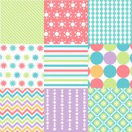 Set of seamless geometric patterns N3